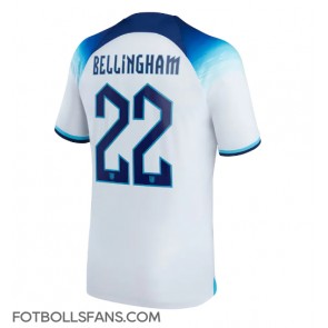 England Jude Bellingham #22 Replika Hemmatröja VM 2022 Kortärmad